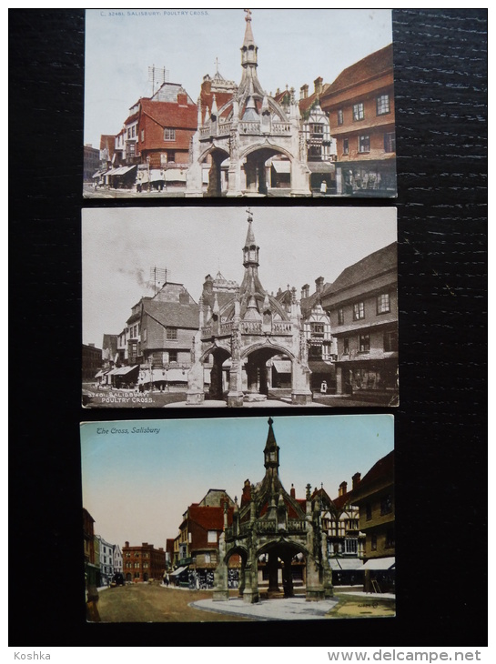 SALISBURY - 3 Cards - The Cross + Poultry Cross   - Lot 224 - Salisbury