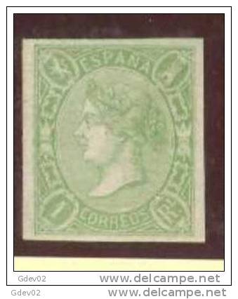 ES072-L2573TCFR.Spain. Espagne.Reina ISABEL  II .1865.( Ed 72*).GOMA ORIGINAL, LEVE CHARNELA, CERTIFICADO.MAGNIFICO - Familias Reales