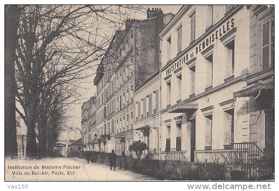 CPA PARIS- INSTITUTION DE MADAME FISCHER - Enseignement, Ecoles Et Universités