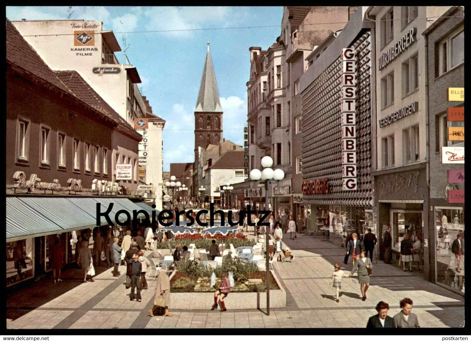 ÄLTERE POSTKARTE HAMM WESTSTRASSE AGFA FOTO PARFÜMERIE GERSTENBERG FLEUROP NÜRNBERGER VERSICHERUNGEN Cpa Postcard AK - Hamm