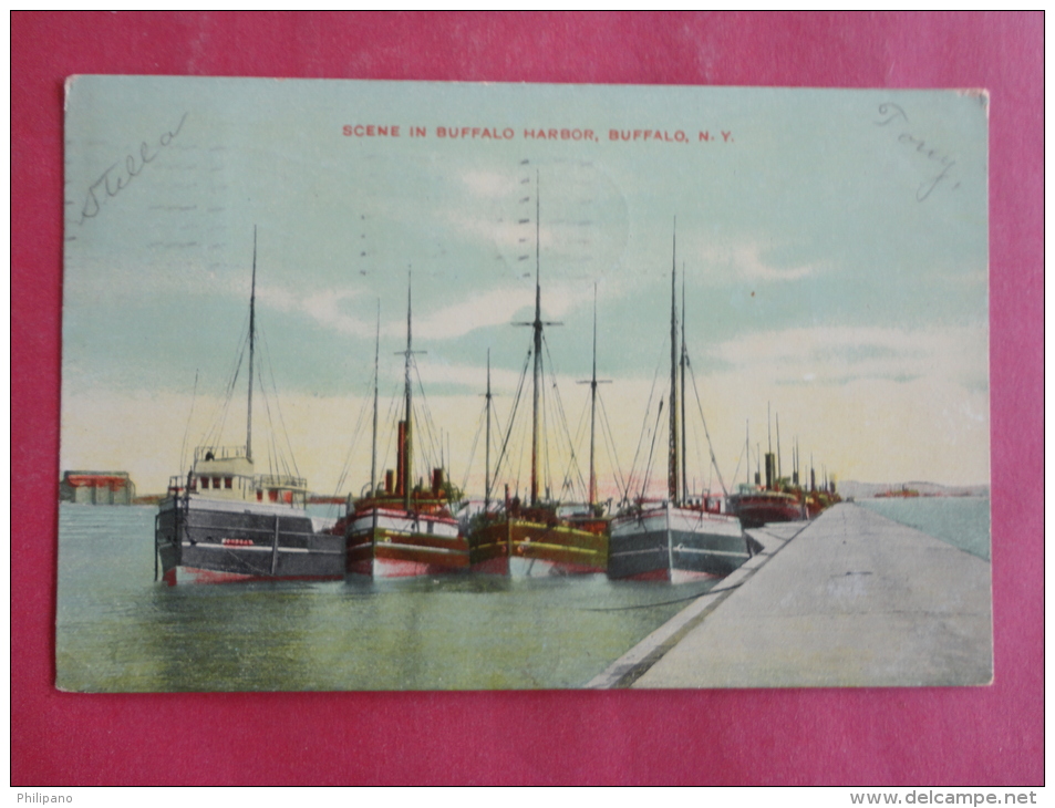 Buffalo,NY--Scene In Buffalo Harbor--cancel 1909--PJ 140 - Buffalo