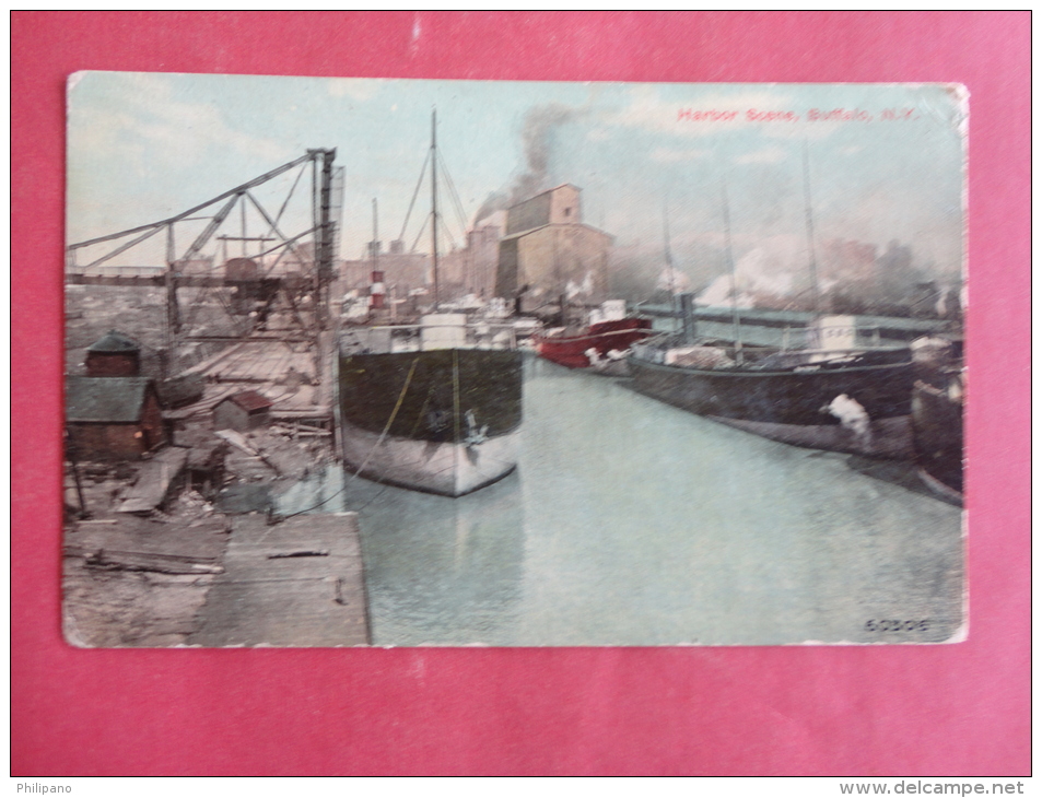 Buffalo,NY--Harbor Scene--cancel 1910--PJ 140 - Buffalo