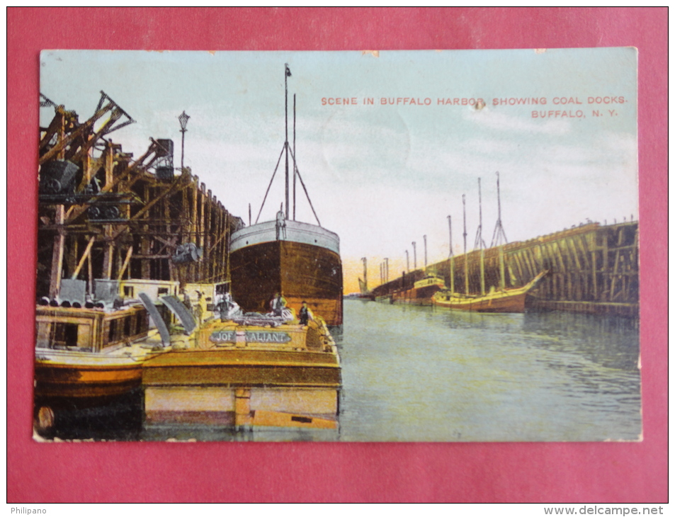 Buffalo,NY--Scene In Buffalo Harbor--cancel 1908--PJ 140 - Buffalo