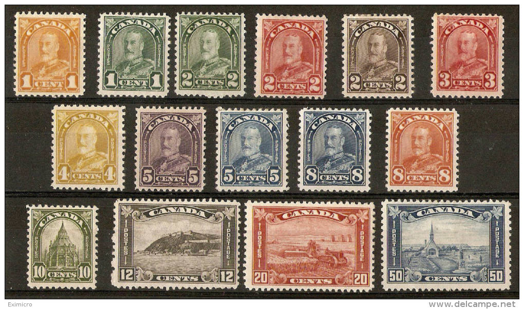 CANADA 1930-31 SET TO 50c PERF 11 SG 288/302 LIGHTLY MOUNTED MINT HIGH CATALOGUE VALUE - Unused Stamps