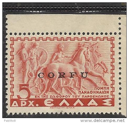 CORFU' 1941  SOPRASTAMPATO  DI GRECIA OVERPRINTED GREECE 5 DRACME MNH - Corfu