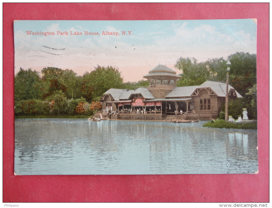 Albany,NY--Washington Park Lake House--cancel 1909--PJ 141 - Albany