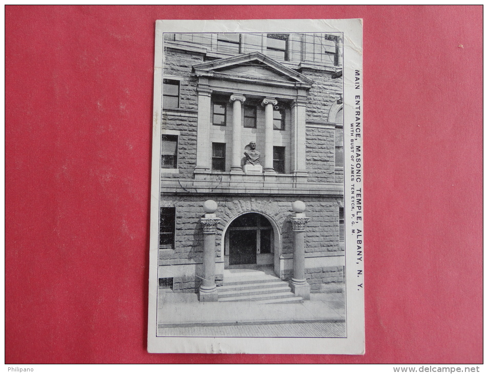 Albany,NY--Main Entrance Masonic Temple--cancel 1906--PJ 141 - Albany