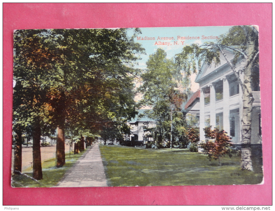 Albany,NY--Madison Avenue Residence Section--cancel 1915--PJ 141 - Albany