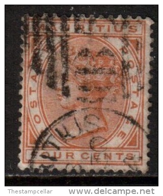 Mauritius Scott 71 - SG104, 1883 Victoria 4c Orange Used - Mauricio (...-1967)