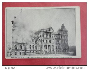 Albany,NY--Western End Of State Capitol During Big Fire March 29,1911--not Mailed--PJ 142 - Albany