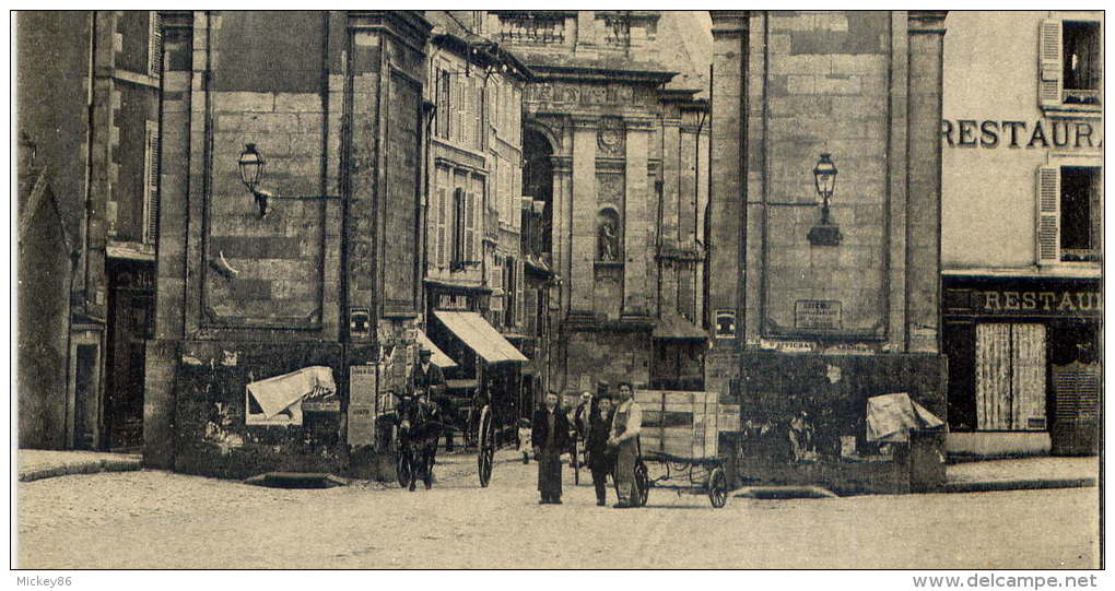 NEVERS-Porte De Paris,élévée En L'honneur De La Victoire De Fontenoy(très Animée,attelage D'âne)-cachet 17° R Infanterie - Nevers