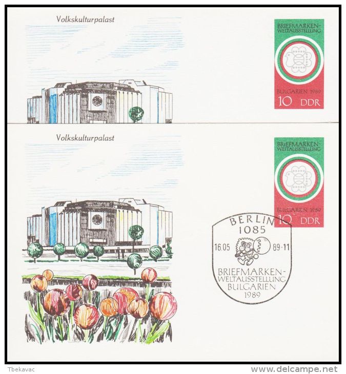 Germany GDR 1989, Postal Stationery - Postcards - Used