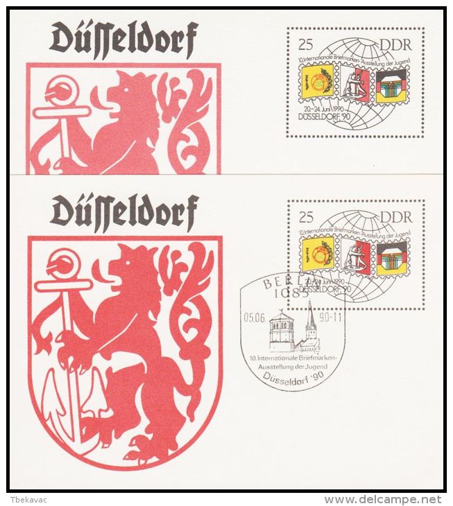 Germany GDR 1990, Postal Stationery - Postcards - Used