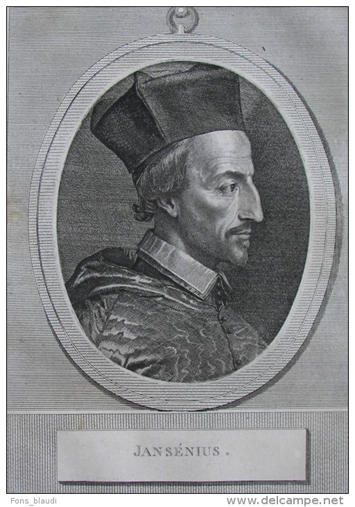 Portrait De Jansenius - Gravure Sur Cuivre De 1788 - Grand Format - FRANCO DE PORT - Stiche & Gravuren