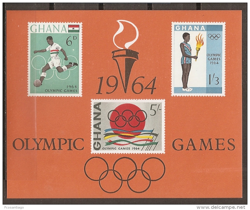JUEGOS OLÍMPICOS - GHANA 1964 - Yvert #H10 - MNH ** - Summer 1964: Tokyo