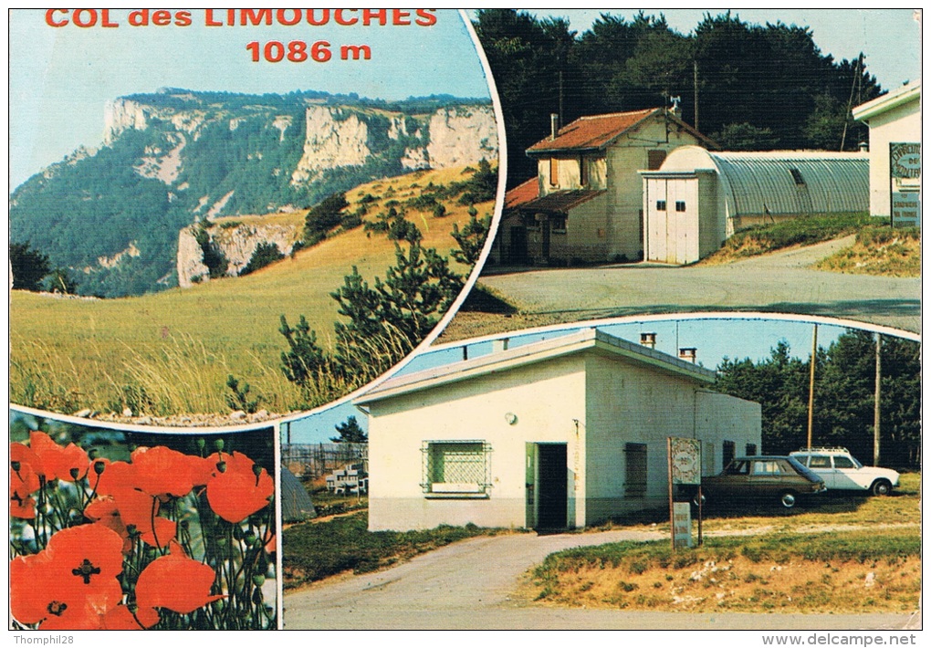 LE CHAFFAL (Drôme) - COL Des LIMOUCHES 1086 M - Multi-vues : Autos, Une Simca 1100 Et Une 204 Break - 2 Scans - Autres & Non Classés