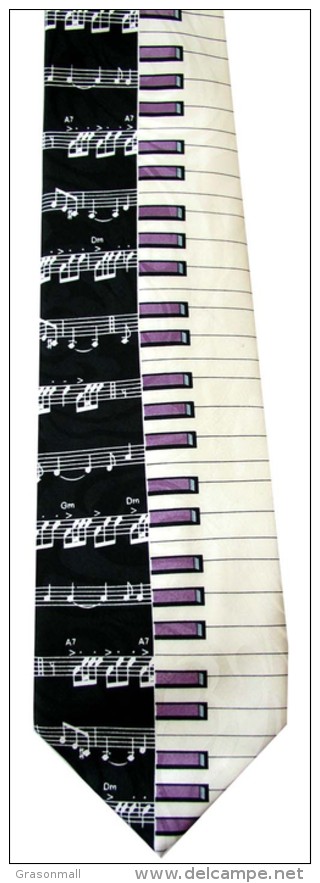 Keyboard Piano Musical Instrument Novelty Neck Tie - Other & Unclassified