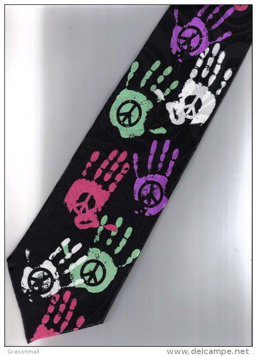 Peace Punk & Rock Novelty Fancy Neck Tie - Other & Unclassified