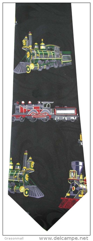 Vintage Train Rail Locomotive Railway Novelty Neck Tie - Other & Unclassified