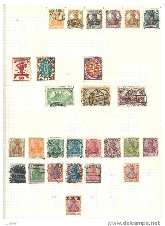 INTERESSANTE LOTTO DI EMISSIONI USATE CLASSICHE - VEDERE LE SCANSIONI  GERMANIA - BAVIERA -  BELGIO - SARRE -LUSSEMBURGO - Vrac (max 999 Timbres)