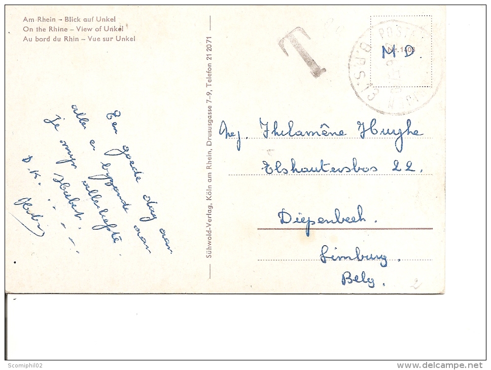 Belgique ( Carte Postale De 1957 En BPS 13  Vers La Belgique à Voir) - Sonstige & Ohne Zuordnung