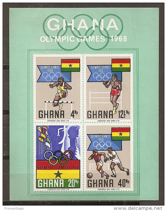 JUEGOS OLÍMPICOS - GHANA 1969 - Yvert #H33 - MNH ** - Verano 1968: México