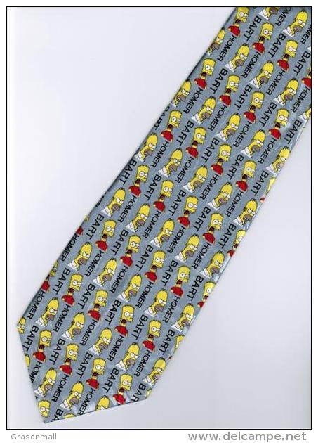 The Simpsons Homer Jay Bart Small Cartoon Novelty Fancy Neck Tie - Other & Unclassified