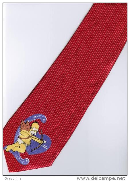 The Simpsons Homer Jay Cupid Cartoon Novelty Fancy Neck Tie - Other & Unclassified