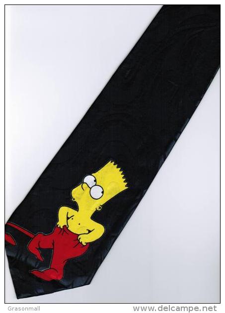 The Simpsons Wear Pant Black Cartoon Novelty Fancy Neck Tie - Other & Unclassified