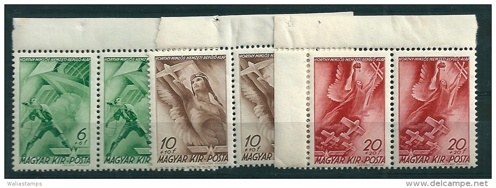 Hungary 1940 Air SG 658-660 Block Of 2 MNH** - Unused Stamps