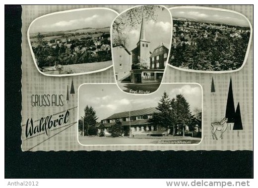 Gruss Aus Waldbröl MB Schullandheim Panorama Kirche 24.9.1961 - Waldbroel