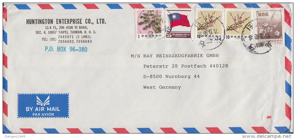 Taiwan  Modern Mailed Cover To Germany  #  49480 - Cartas & Documentos