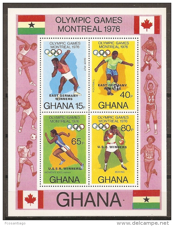 JUEGOS OLÍMPICOS - GHANA 1977 - Yvert #H66 - MNH ** - Zomer 1976: Montreal