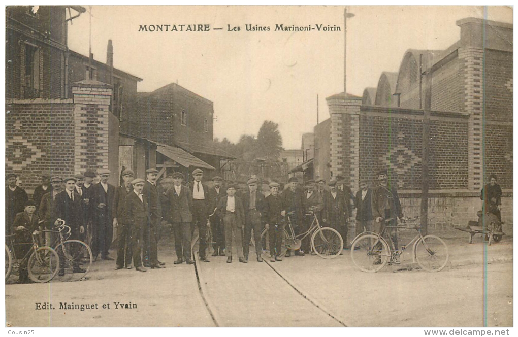 60 MONTATAIRE - Les Usines Marinoni-Voirin - Les Ouvriers Devant L'usine - Montataire
