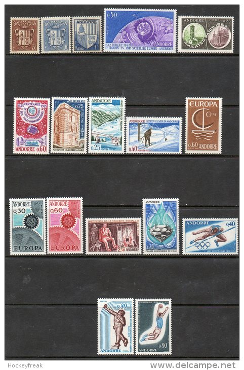 Andorra (French) 1936-1970 - Selection Of Issues From Period - Mostly LHM/HM Cat £39+ - See Full Description Below - Collections