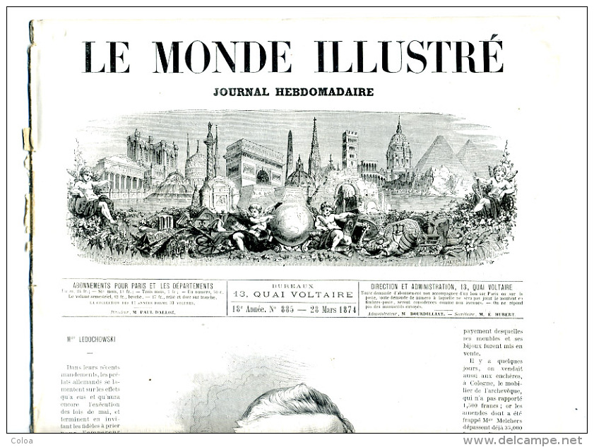 Les Nouveaux Magasins Du Printemps à Paris 1874 - Riviste - Ante 1900