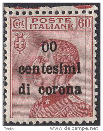 ITALY - DALMAZIA - TRIESTE - ERRORE - Sassone 10 L - Nominall "00" Centesimi - Goma Orginal - 1919 - Dalmatië