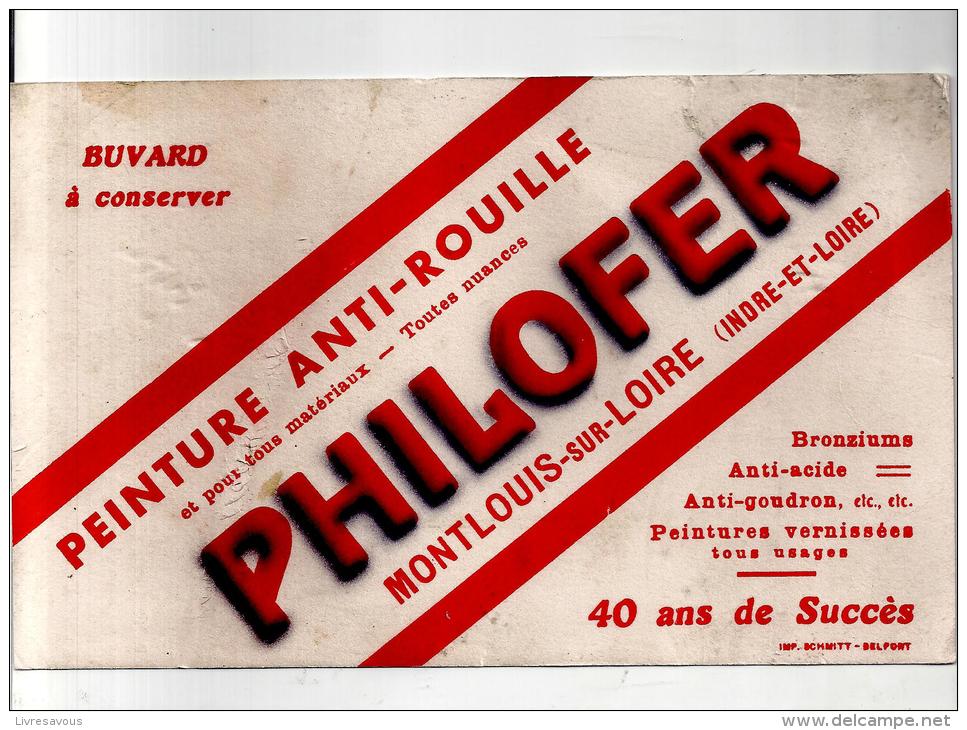 Buvard Peinture Anti-Rouille PHILOFER ETS à MONTLOUIS SUR LOIRE (37) Des Années 1960 - Paints