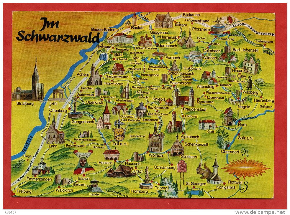 * Im SCHWARZWALD(Carte Illustrée+Voir Le Timbre Au Dos Non Oblitéré) - Hochschwarzwald