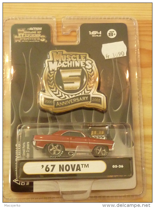 Muscle Machines 71161, Chevrolet Nova, 1967, 1:64 - Autres & Non Classés