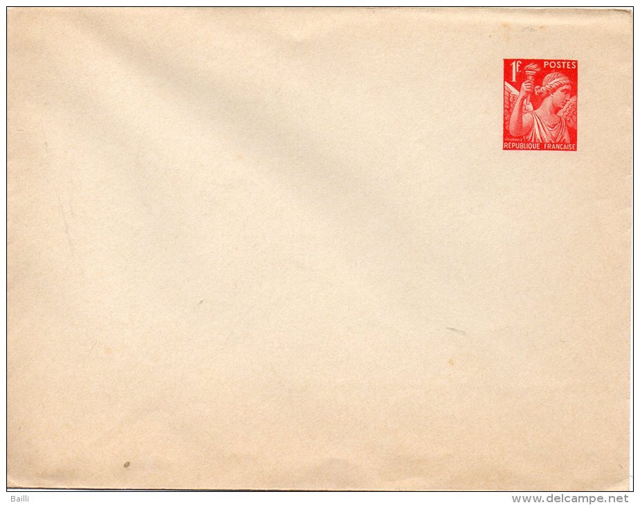 FRANCE ENTIER POSTAL 1F ROUGE TYPE IRIS - Standard Covers & Stamped On Demand (before 1995)