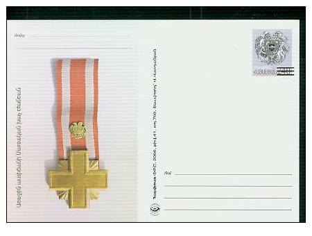 Armenia 2006, # 41, Order Of First Class Of War Cross. Postcard - Armenia