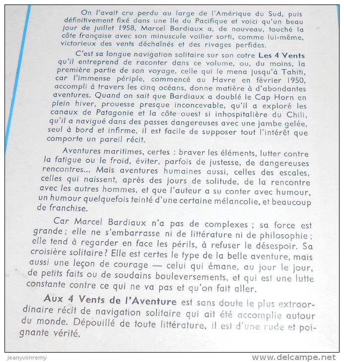 Aux 4 Vents De L'aventure. Le Défi Du Cap Horn. Marcel Bardiaux. 1958. - Bateau