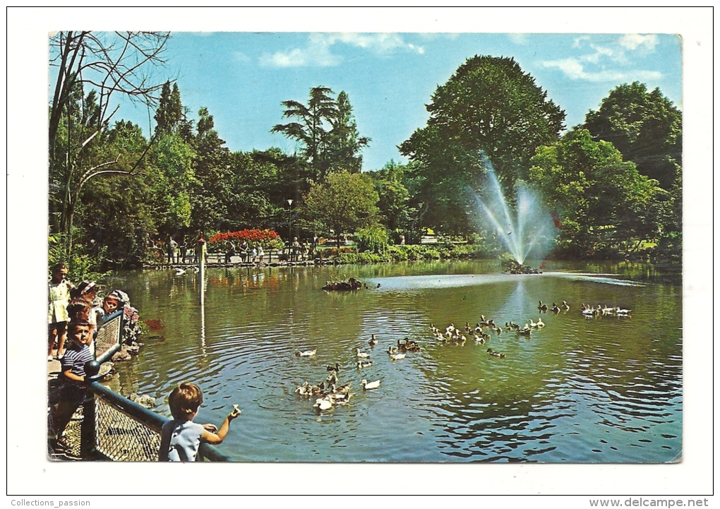 Cp, Espagne, Bilbao, Parc Et Etang, Voyagée - Vizcaya (Bilbao)