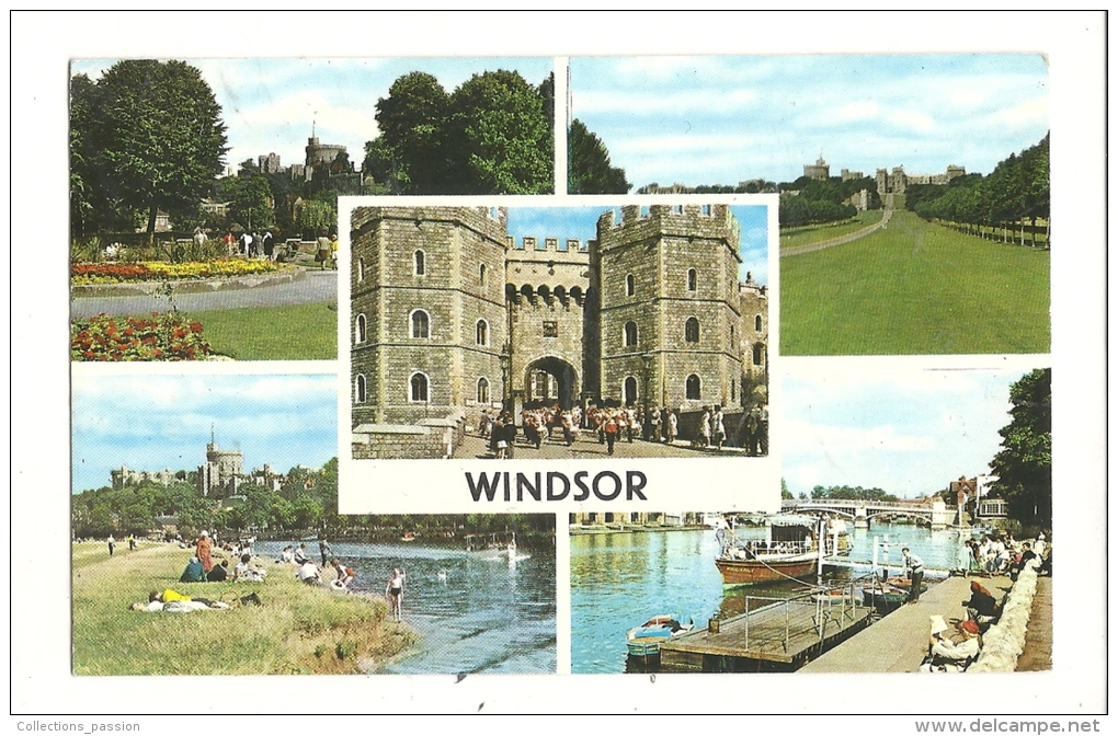 Cp, Angleterre, Windsor, Multi-Vues, Voyagée 1966 - Windsor