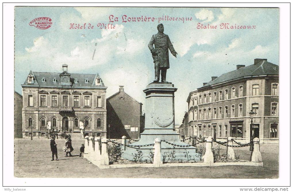 "La Louvière Pittoresque - Hôtel De Ville Et Statue Maireaux" - La Louvière