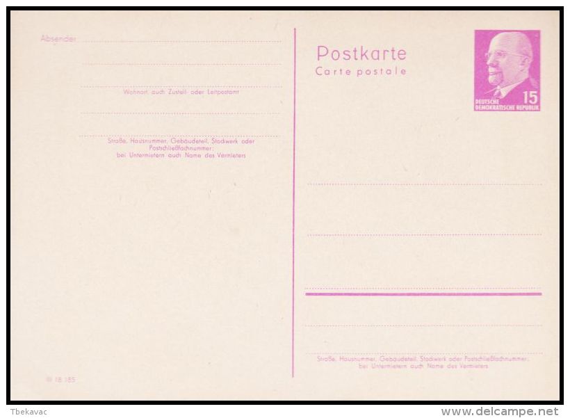 Germany GDR, Postal Stationery - Postkaarten - Gebruikt