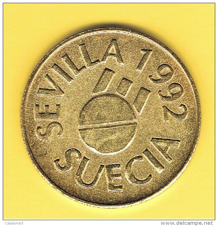 FICHAS - MEDALLAS // Token - Medal -  EXPO SEVILLA 1992 Pabellon SUECIA - Professionals/Firms
