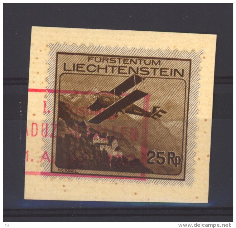 Liechtenstein  -  Avion  -  1930  :  Yv  3  (o) - Poste Aérienne