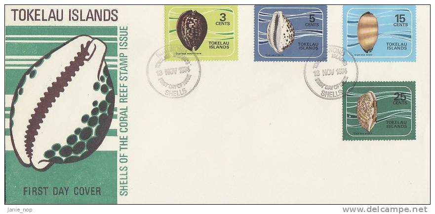 Tokelau 1974 Shells FDC - Tokelau